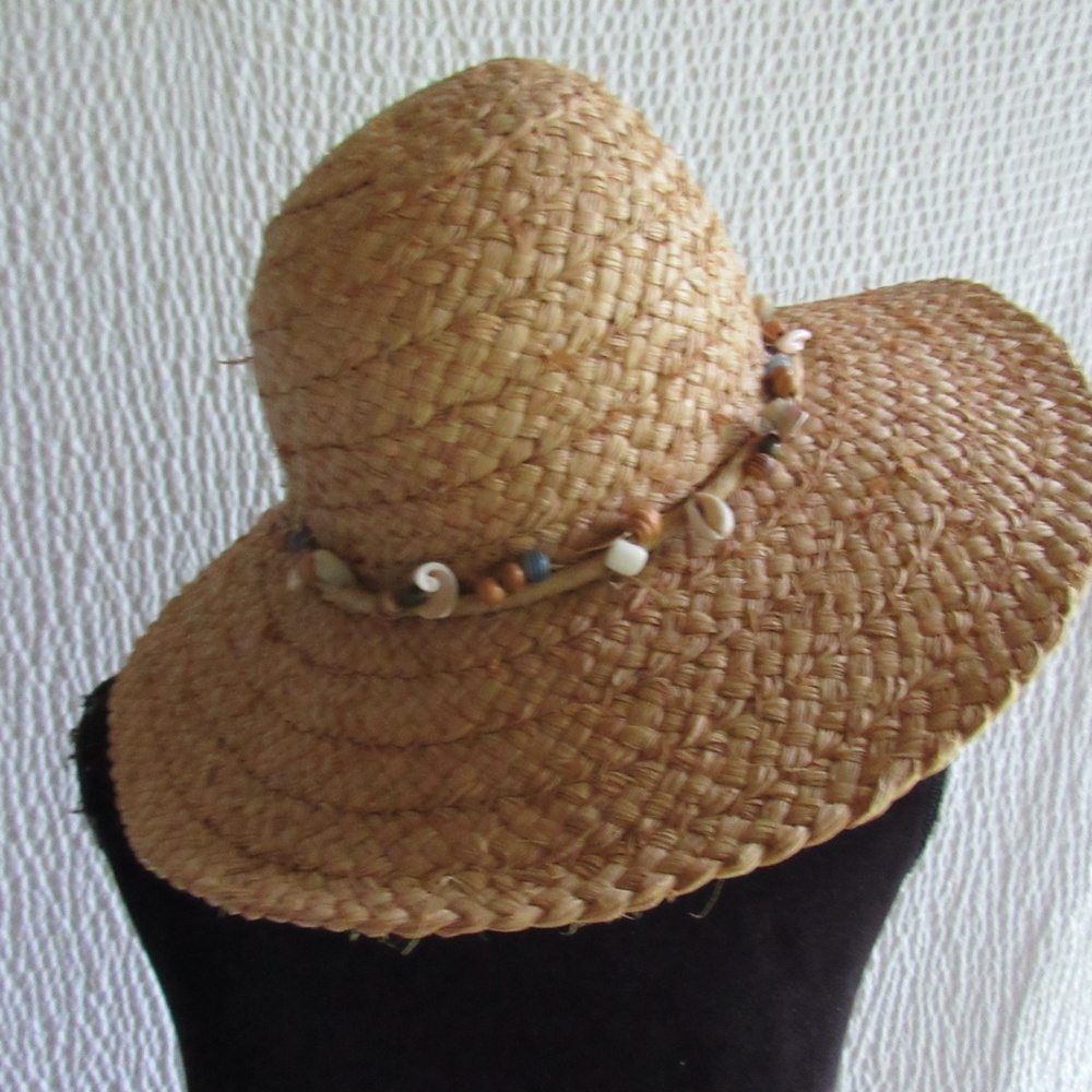 Womens Soft Straw Raffia Woven Hat